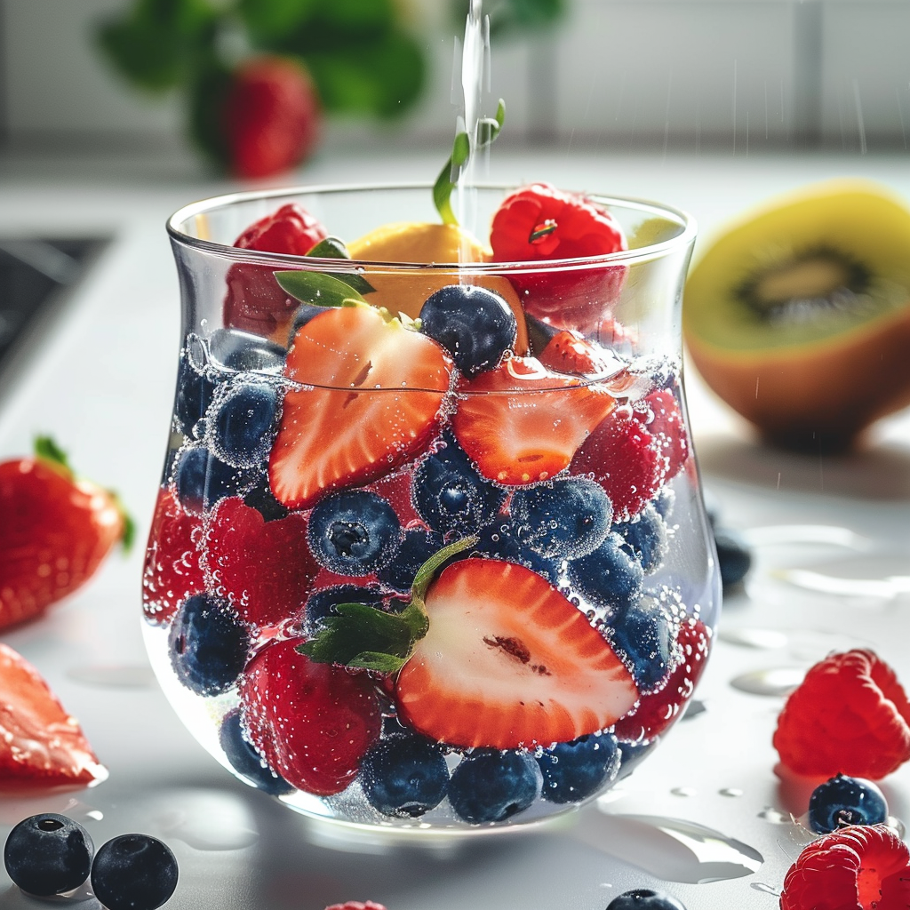 4th of July berry-infused wate