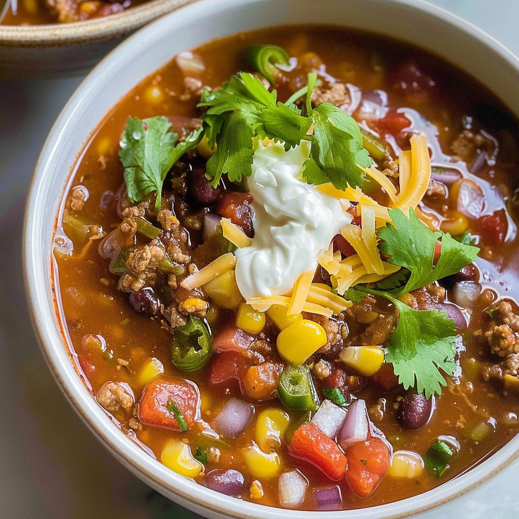 slow cooker taco soup