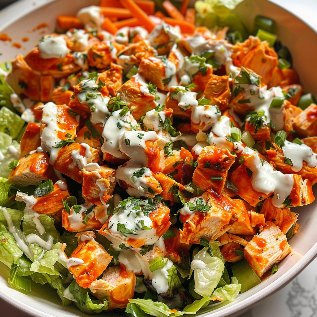 10 Minute Buffalo Chicken Salad, dietitian recipe for healthy buffalo chicken salad!
