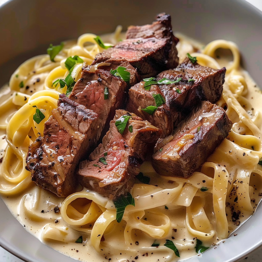 Best Creamy Steak and Pasta Dinner Tonight