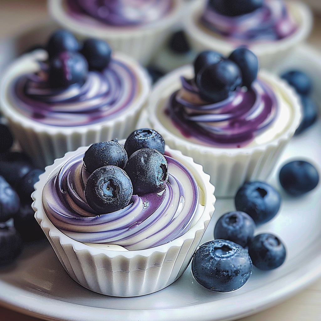 Blueberry Swirl Yogurt Bites