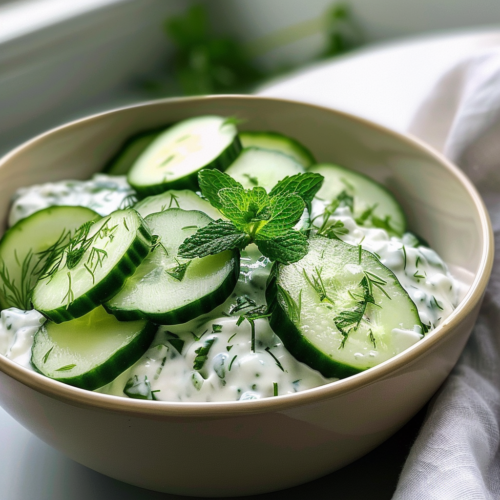 Cucumber Mint Yogurt Salad 