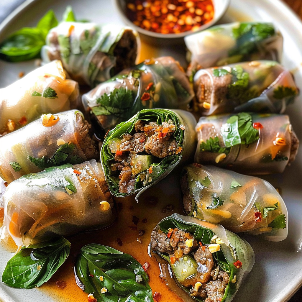 Quick & Easy Thai Basil Beef Rolls – 20-Minute Flavor-Packed Dinner
