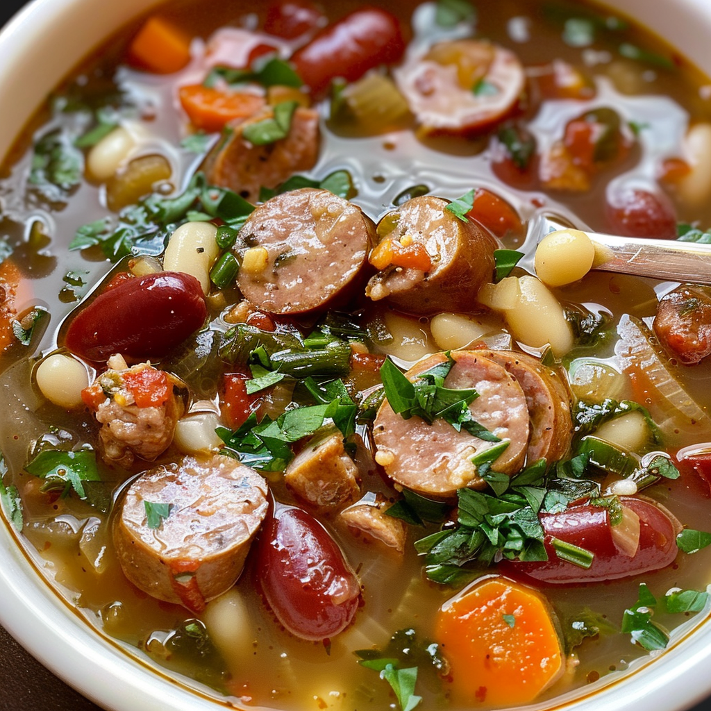 spicy sausage soup