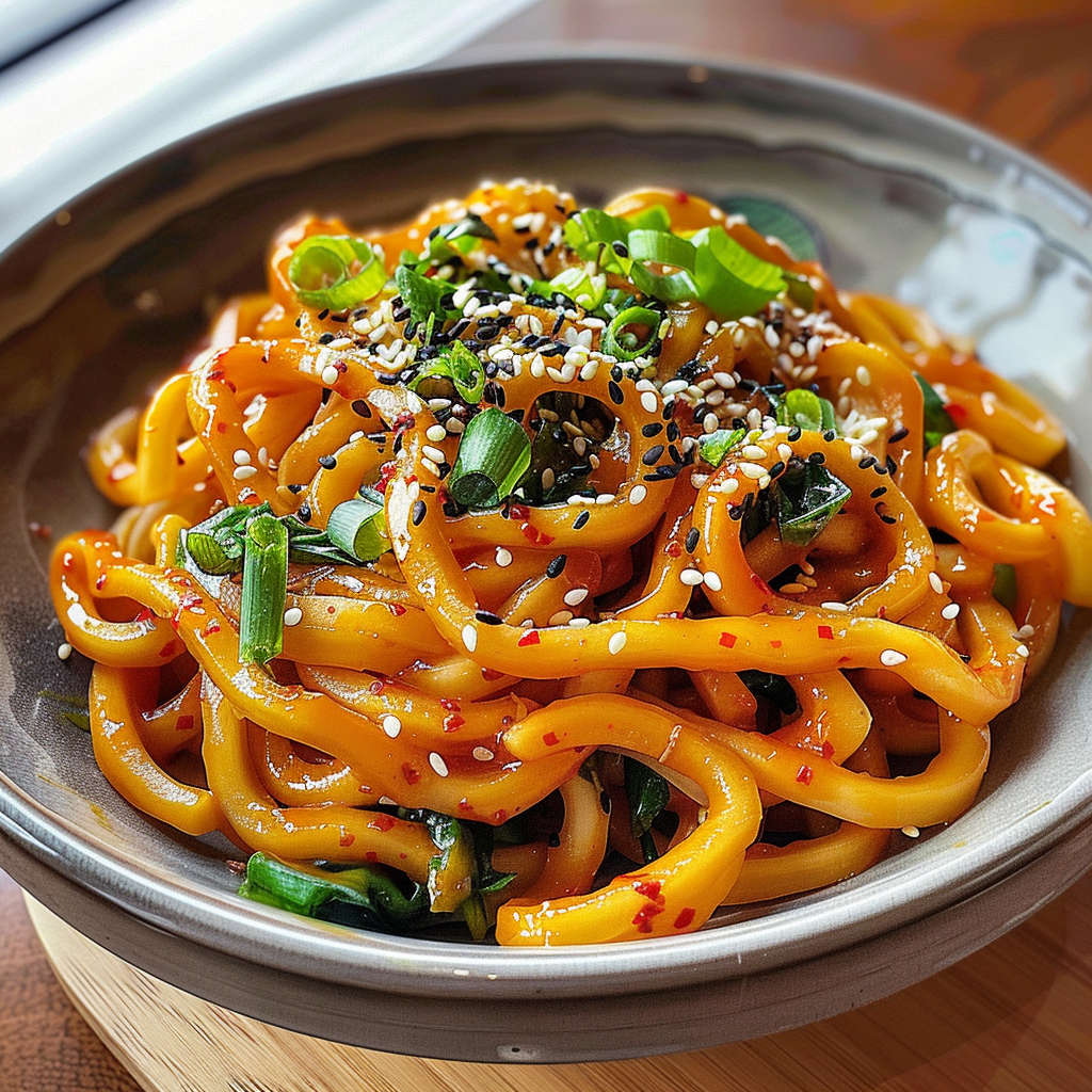 Creamy Gochujang Udon Noodles