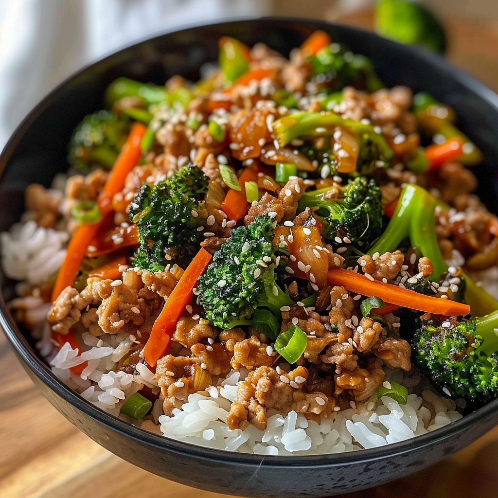 Ground Turkey Teriyaki Stir Fry
