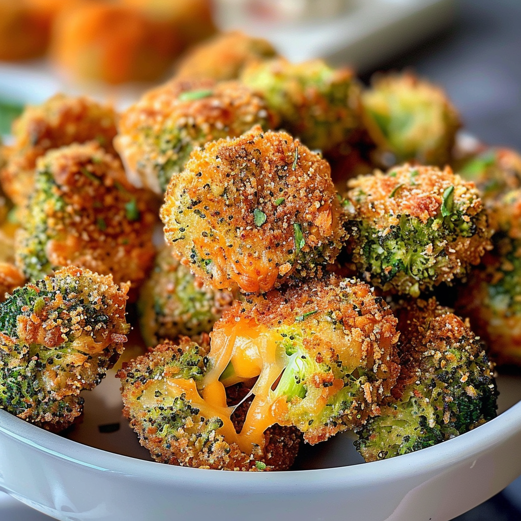 Crispy Broccoli Cheddar Poppers 