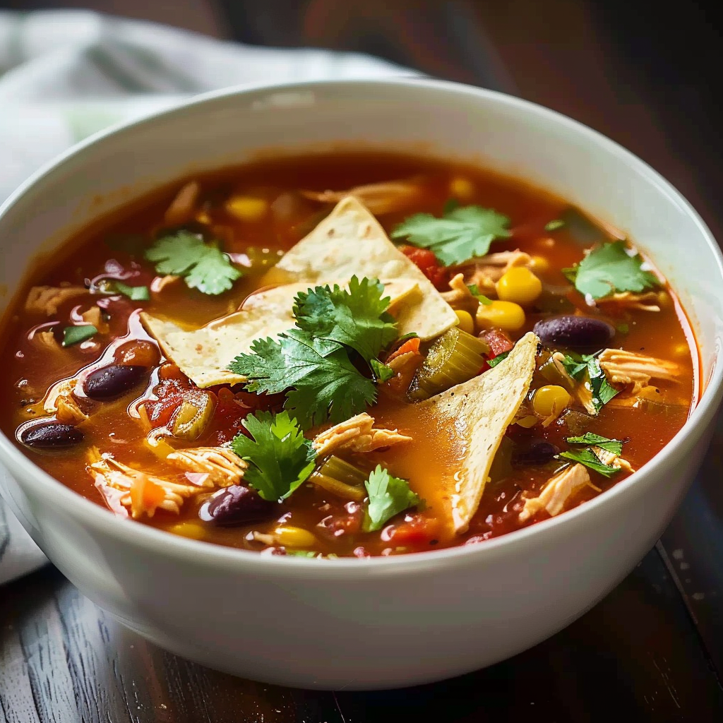 Crockpot Chicken Tortilla Soup