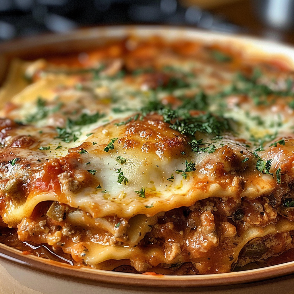 Crockpot Ravioli Lasagna