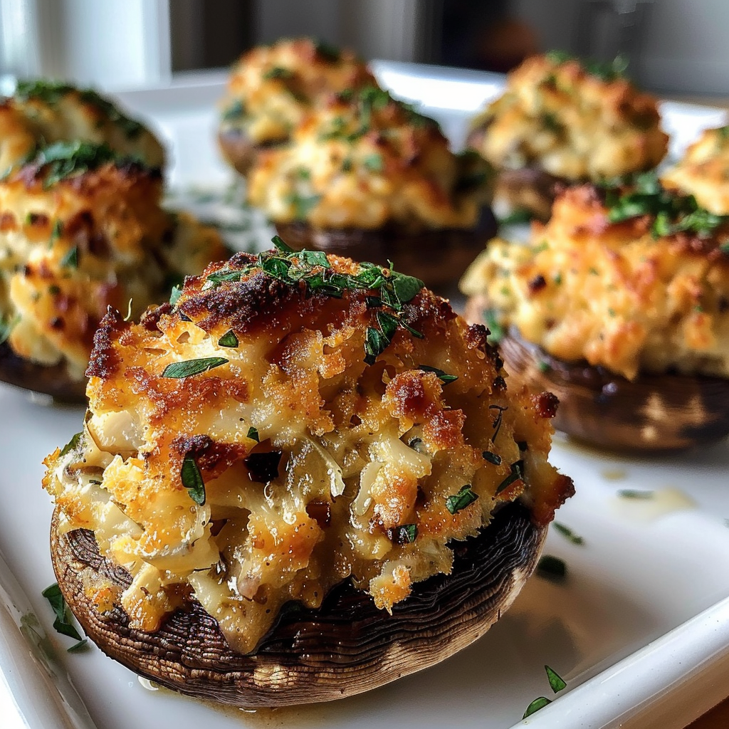 Irresistible Crab-Stuffed Mushrooms Recipe