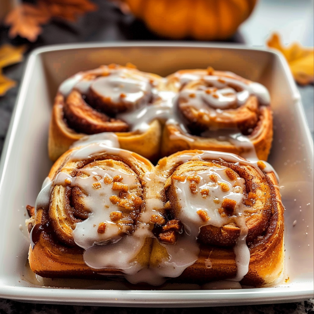 Pumpkin Cinnamon Rolls with Brown Butter Frosting