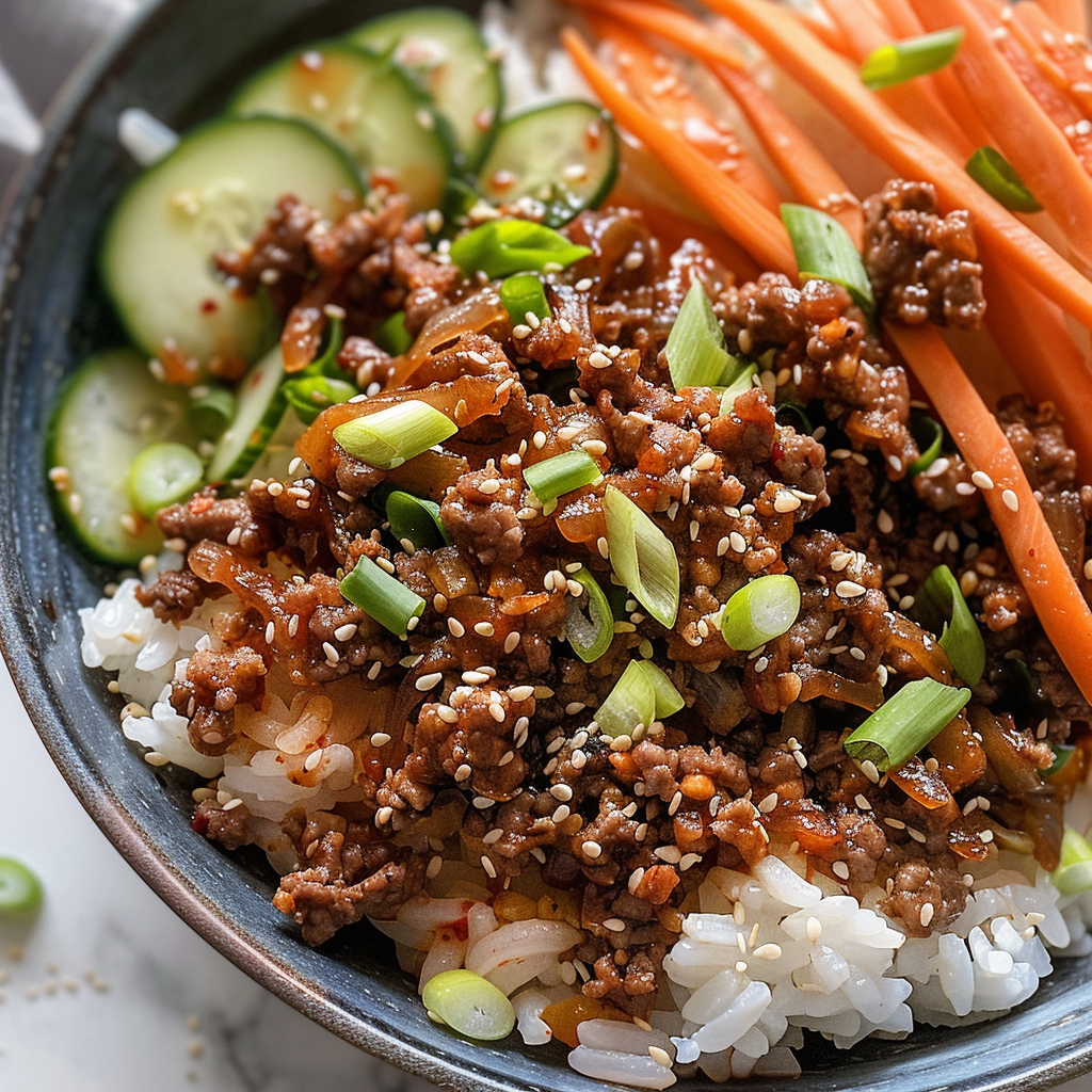 Quick & Easy Korean Ground Beef Bow