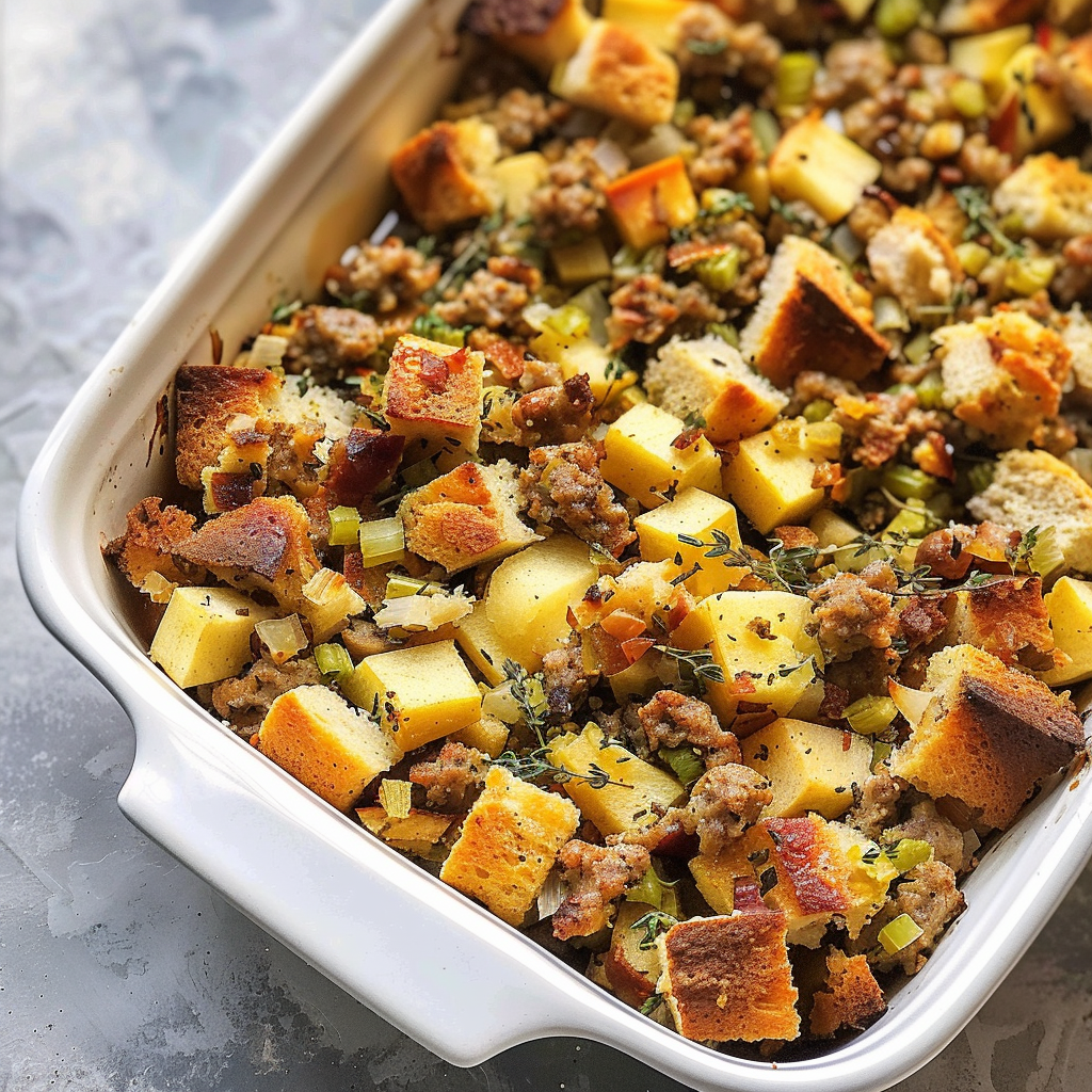 Sausage and Apple Thanksgiving Recipe Stuffing