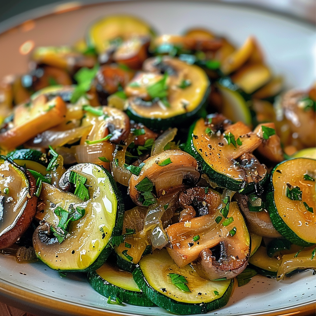 Sauteed Zucchini, Mushrooms, and Onions 