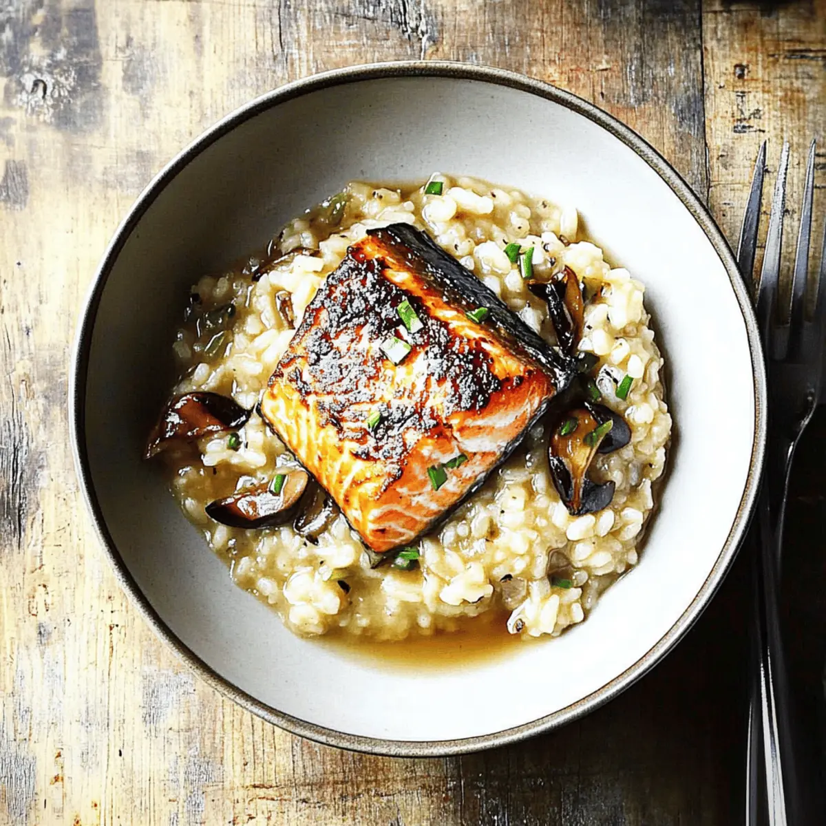 Japanese Style Risotto with Seared Salmon