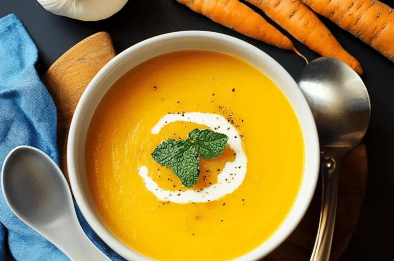 Roasted Butternut Squash, Sweet Potato and Carrot Soup
