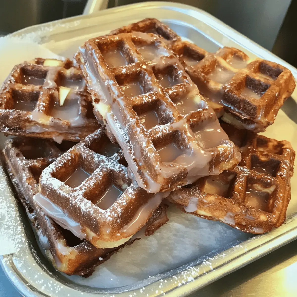 Apple Fritter Waffle Donuts