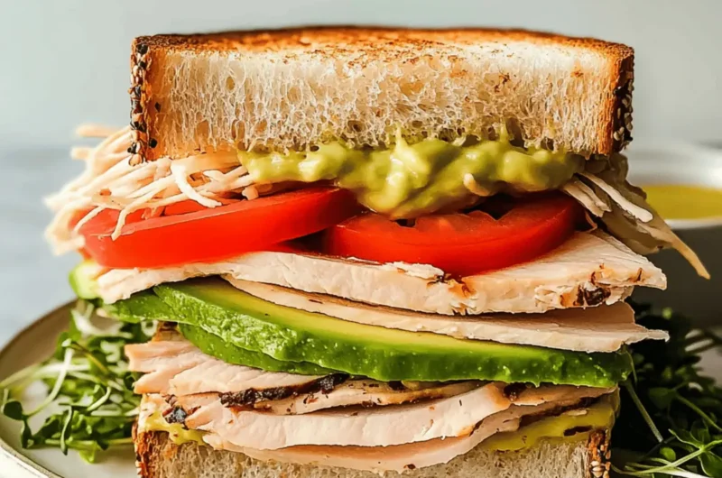 Easy Turkey Avocado Sandwich with Chipotle Mayo