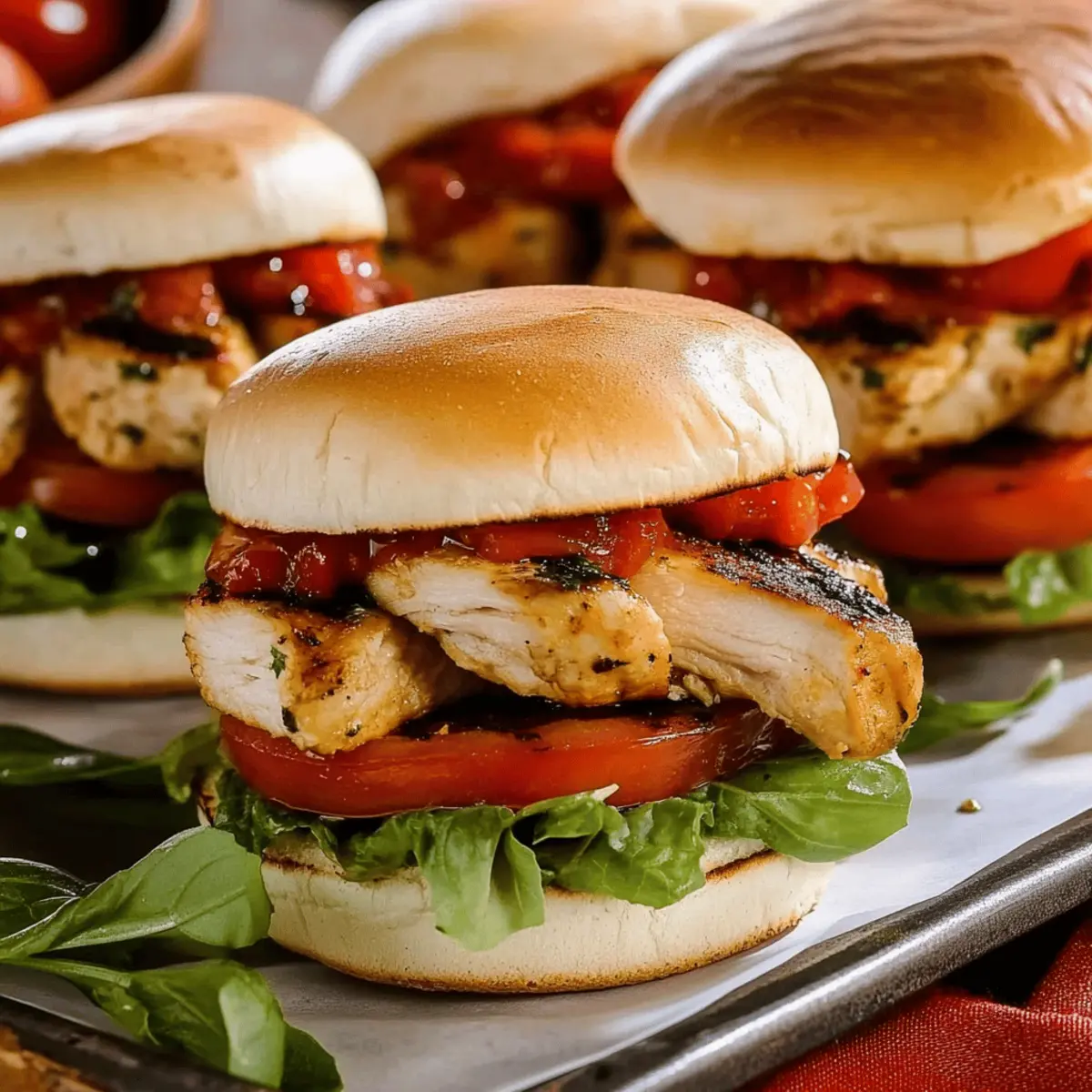 Grilled Chicken Sliders